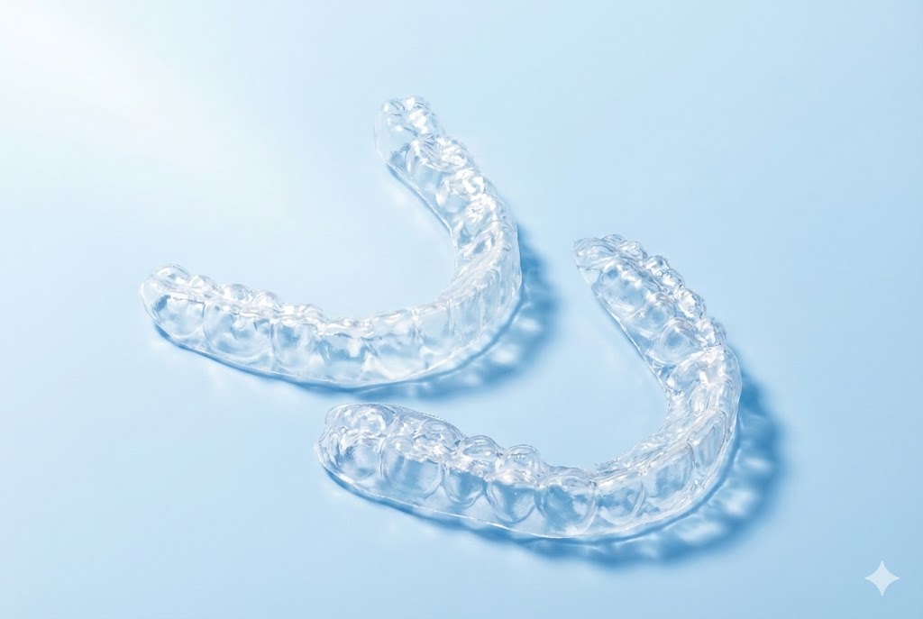 Individuelle Bleachingschienen für Ober- und Unterkiefer